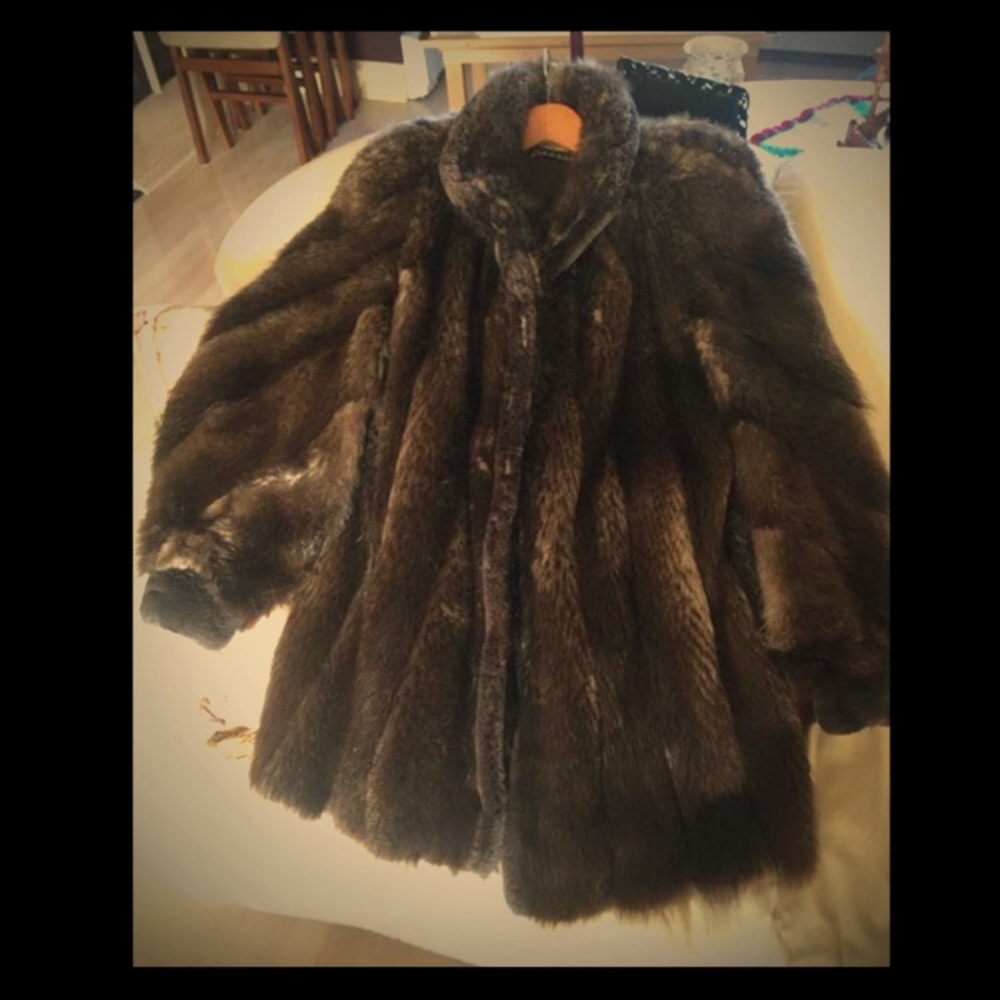 Genuine Beaver Fur Coat